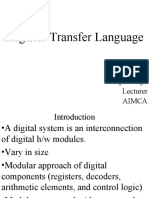 Register Transfer Language: Prepared By: Pratpal Singh Lecturer Aimca