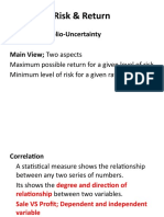 Risk & Return: Risk of A Portfolio-Uncertainty Main View Two Aspects