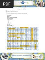 Learning Activity 3 Evidence: Let's Find Words!