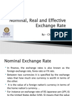 Nominal, Real and Effective Exchange Rate