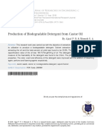 Production of Biodegradable Detergent From Castor Oil: Productionofbiodegradabledetergentfromcastoroil