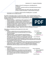 Biochem CH 27 Integration of Metabolism