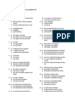 American Language Course Placement Test FORM: 98 Stening Practice Student Answer Sheet