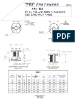 Insert, Molded In, CSK and Thru Clearance Hole, Sandwich Panel