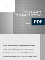 Solar Water Treatment System