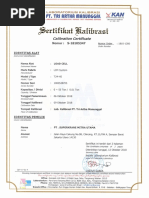 Certificate Load Cell