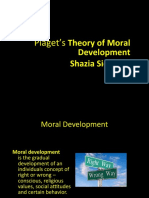 Piaget's: Theory of Moral Development Shazia Siddique