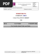 Box Culvert Wall Calculation Sheet