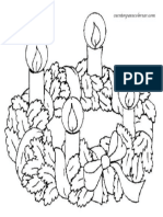 Corona de Adviento para Colorear