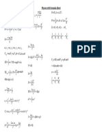 Physics 40S Formula Sheet