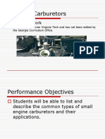 Carburetors Specifications