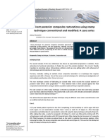 Direct Posterior Composite Restorations Using Stamp Technique-Conventional and Modified: A Case Series