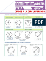 Ángulos Asociados A La Circunferencia para Quinto Grado de Secundaria