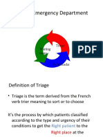 Triage in Emergency Department: Triage Waiting Room Team Leader