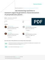 Use of Coordinate Measuring Machine To Measure Angles by Geometric Characterization of Perpendicular Planes