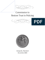 Commission To Restore Trust in Policing Final Report