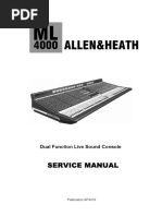 Service Manual: Dual Function Live Sound Console