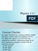 Physics 111: Oscillations