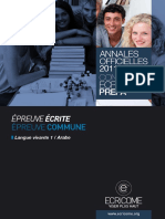 Annale Ecricome Prepa 2011 Arabe-Lv1 PDF