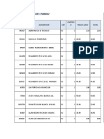 Cotizacion de Sodimac