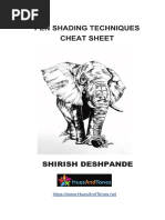 Pen Shading Techniques Cheat Sheet - Shirish Deshpande