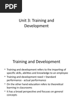 Unit 3: Training and Development