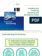 Investing and Financing Decisions and The Balance Sheet