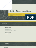 Solid Mensuration: Mr. Mark Jave C. Gualberto, RME Lecturer I