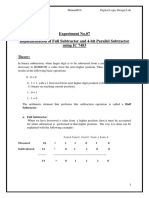 Experiment No.07 Implementation of Full Subtractor and 4-Bit Parallel Subtractor Using IC 7483