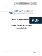 Principales Transacciones Tema 4 (Gestión de Orden de Mantenimiento) PDF