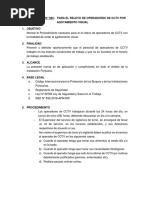 Procedimiento 046 para El Relevo de Operadores de CCTV Por Agotamiento Visual PDF