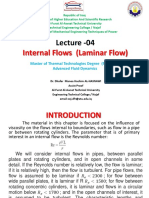 Internal Flows (Laminar Flow) : Lecture - 04