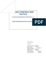 Media Strategy and Tactics: Advertising Management Submission - II