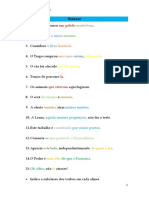 Funções Sintáticas e Familias de Palavras