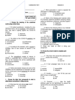 Grade 8 English Summative Test