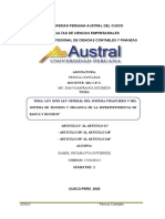 Texto Concordado de La Ley General Del Sistema Financiero y Del Sistema de Seguros y Organica de La Superintendencia de Banca y Seguros