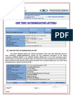 (Dip Test Authorization Letter) : Tomsk/Garbor-Jp54/2Mbl/Spot17