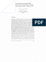 The Productivity and Public Health Considerations of The Urban Women's Daytime Subsistence Fishery Off Suva Peninsula, Fiji NJ Quinn MT Davis 1997