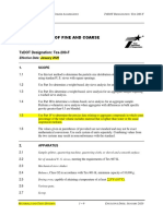 Sieve Analysis of Fine and Coarse Aggregates: Test Procedure For