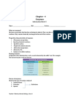 Chapter - 4 Enzymes: Information Sheet-5