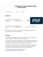 Contrato de Compraventa de Maquinaria Entre Particulares