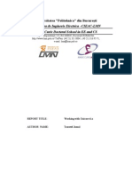 Facultatea de Inginerie Electrica - CIEAC-LMN Marie Curie Doctoral School in EE and CS