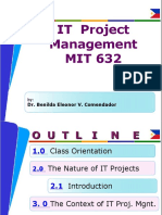 IT Project Management MIT 632: Dr. Benilda Eleonor V. Comendador