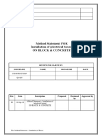 Method Statement - Installation of Electrical Boxes