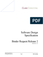 Software Design Specification Binder Request Release 2: Revision 1.0