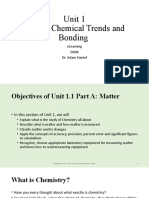 Unit 1 Matter, Chemical Trends and Bonding: Elearning DDSB Dr. Aslam Hanief