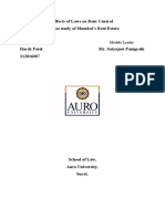 Effects of Laws On Rent Control - A Case Study of Mumbai's Real Estate