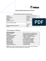 Twiga: Technical Data Sheet For Thermal and Acoustic Insulation