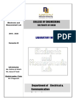 College of Engineering: Laboratory Manual