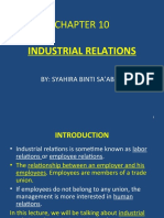 Industrial Relations: By: Syahira Binti Sa'Aban